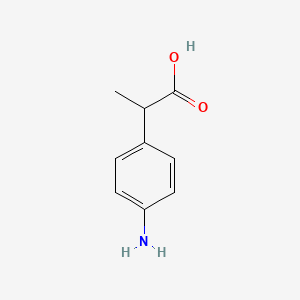 2-(4-Aminophenyl)propanoic acid chemical structure (CAS 59430-62-5)