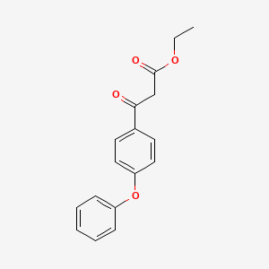 Ethyl 3-oxo-3-(4-phenoxyphenyl)propanoate chemical structure (CAS 59447-12-0)