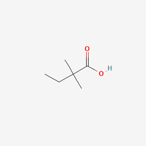 2,2-Dimethylbutanoic acid chemical structure (CAS 595-37-9)