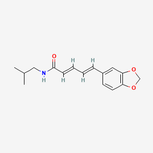 (2E,4E)-5-(Benzo[d][1,3]dioxol-5-yl)-N-isobutylpenta-2,4-dienamide chemical structure (CAS 5950-12-9)