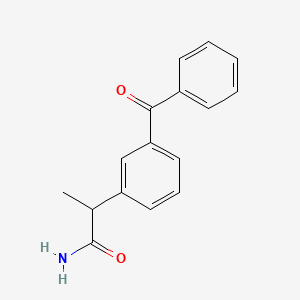 2-(3-Benzoylphenyl)propanamide chemical structure (CAS 59512-16-2)