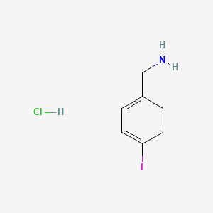 (4-Iodophenyl)methanamine hydrochloride chemical structure (CAS 59528-27-7)
