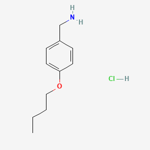 (4-Butoxyphenyl)methanamine hydrochloride chemical structure (CAS 59528-29-9)