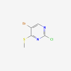 5-Bromo-2-chloro-4-(methylthio)pyrimidine chemical structure (CAS 59549-51-8)