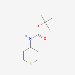 tert-Butyl (tetrahydro-2H-thiopyran-4-yl)carbamate chemical structure (CAS 595597-00-5)
