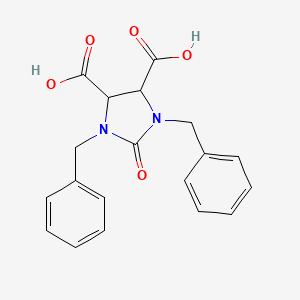 1,3-Bisbenzyl-2-oxoimidazolidine-4,5-dicarboxylic acid chemical structure (CAS 59564-78-2)