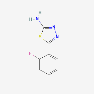5-(2-Fluorophenyl)-1,3,4-thiadiazol-2-amine chemical structure (CAS 59565-51-4)