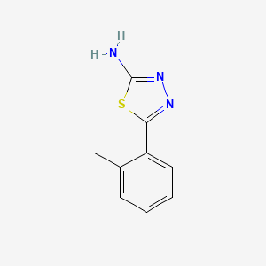 5-(o-Tolyl)-1,3,4-thiadiazol-2-amine chemical structure (CAS 59565-54-7)
