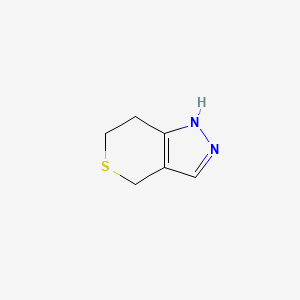 1,4,6,7-Tetrahydrothiopyrano[4,3-c]pyrazole chemical structure (CAS 59580-01-7)