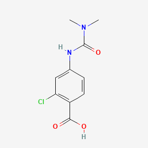 2-Chloro-4-[(dimethylcarbamoyl)amino]benzoic acid chemical structure (CAS 59587-01-8)