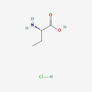 (S)-2-Aminobutanoic acid hydrochloride chemical structure (CAS 5959-29-5)