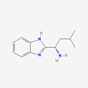 (S)-1-(1H-Benzo[d]imidazol-2-yl)-3-methylbutan-1-amine chemical structure (CAS 59592-31-3)