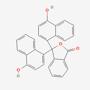 3,3-Bis(4-hydroxynaphthalen-1-yl)isobenzofuran-1(3H)-one chemical structure (CAS 596-01-0)