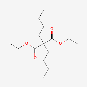 Diethyl 2,2-dibutylmalonate chemical structure (CAS 596-75-8)
