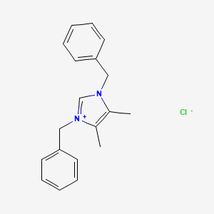 1,3-Dibenzyl-4,5-dimethyl-1H-imidazol-3-ium chloride chemical structure (CAS 596093-98-0)