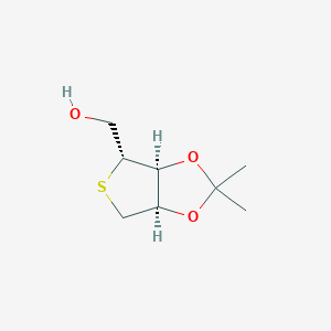 ((3aS,4R,6aR)-2,2-Dimethyltetrahydrothieno[3,4-d][1,3]dioxol-4-yl)methanol chemical structure (CAS 596103-06-9)