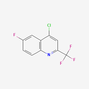 4-Chloro-6-fluoro-2-(trifluoromethyl)quinoline chemical structure (CAS 59611-55-1)