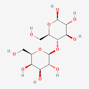 (2R,3R,4R,5S,6R)-6-(Hydroxymethyl)-5-(((2S,3R,4S,5R,6R)-3,4,5-trihydroxy-6-(hydroxymethyl)tetrahydro-2H-pyran-2-yl)oxy)tetrahydro-2H-pyran-2,3,4-triol chemical structure (CAS 5965-66-2)