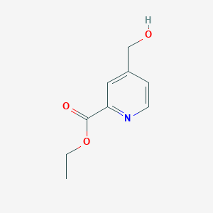 Ethyl 4-(hydroxymethyl)picolinate chemical structure (CAS 59663-96-6)