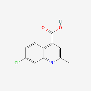 7-Chloro-2-methylquinoline-4-carboxylic acid chemical structure (CAS 59666-15-8)
