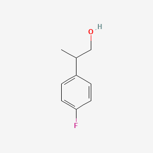 2-(4-Fluorophenyl)propan-1-ol chemical structure (CAS 59667-20-8)