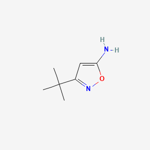 3-(tert-Butyl)isoxazol-5-amine chemical structure (CAS 59669-59-9)