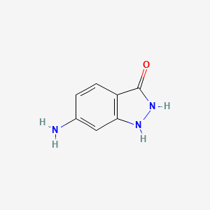 6-Amino-1H-indazol-3-ol chemical structure (CAS 59673-74-4)