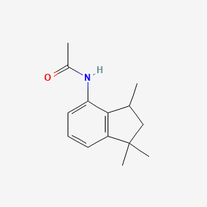 N-(1,1,3-Trimethyl-2,3-dihydro-1H-inden-4-yl)acetamide chemical structure (CAS 5969-21-1)