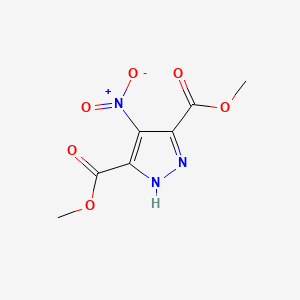 Dimethyl 4-nitro-1H-pyrazole-3,5-dicarboxylate chemical structure (CAS 59694-23-4)