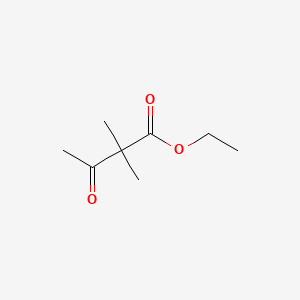 Ethyl 2,2-dimethyl-3-oxobutanoate chemical structure (CAS 597-04-6)