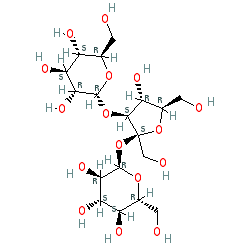 (2R,3R,4S,5S,6R)-2-[(2S,3S,4R,5R)-4-Hydroxy-2,5-bis(hydroxymethyl)-2-[(2R,3R,4S,5S,6R)-3,4,5-trihydroxy-6-(hydroxymethyl)oxan-2-yl]oxyoxolan-3-yl]oxy-6-(hydroxymethyl)oxane-3,4,5-triol chemical structure (CAS 597-12-6)