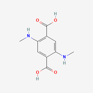 2,5-Bis(methylamino)terephthalic acid chemical structure (CAS 59736-61-7)