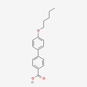4'-(Pentyloxy)-[1,1'-biphenyl]-4-carboxylic acid chemical structure (CAS 59748-15-1)