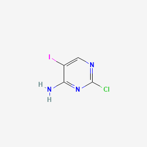 4-Amino-2-chloro-5-iodopyrimidine chemical structure (CAS 597551-56-9)