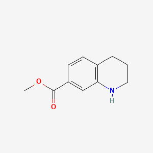 Methyl 1,2,3,4-tetrahydroquinoline-7-carboxylate chemical structure (CAS 597562-79-3)