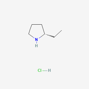 (S)-2-Ethylpyrrolidine hydrochloride chemical structure (CAS 597562-96-4)