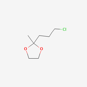 2-(3-Chloropropyl)-2-methyl-1,3-dioxolane chemical structure (CAS 5978-08-5)