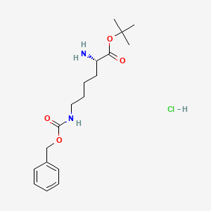 (S)-tert-Butyl 2-amino-6-(((benzyloxy)carbonyl)amino)hexanoate hydrochloride chemical structure (CAS 5978-22-3)