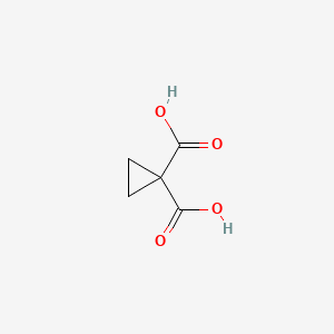 Cyclopropane-1,1-dicarboxylic acid chemical structure (CAS 598-10-7)