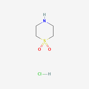 Thiomorpholine 1,1-dioxide hydrochloride chemical structure (CAS 59801-62-6)