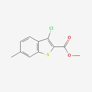 Methyl 3-chloro-6-methylbenzo[b]thiophene-2-carboxylate chemical structure (CAS 59812-34-9)