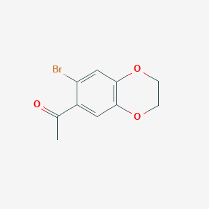 1-(7-Bromo-2,3-dihydrobenzo[b][1,4]dioxin-6-yl)ethanone chemical structure (CAS 59820-90-5)