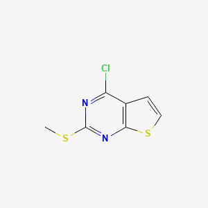4-Chloro-2-(methylthio)thieno[2,3-d]pyrimidine chemical structure (CAS 598298-10-3)