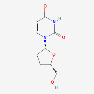 1-((2R,5S)-5-(Hydroxymethyl)tetrahydrofuran-2-yl)pyrimidine-2,4(1H,3H)-dione chemical structure (CAS 5983-09-5)