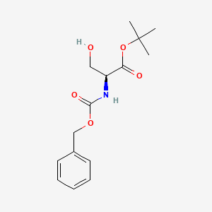 (S)-tert-Butyl 2-(((benzyloxy)carbonyl)amino)-3-hydroxypropanoate chemical structure (CAS 59859-77-7)