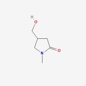 4-(Hydroxymethyl)-1-methylpyrrolidin-2-one chemical structure (CAS 59887-20-6)