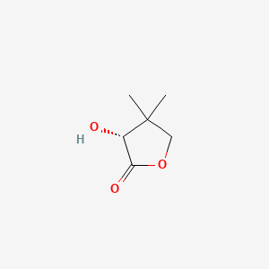 (R)-3-Hydroxy-4,4-dimethyldihydrofuran-2(3H)-one chemical structure (CAS 599-04-2)