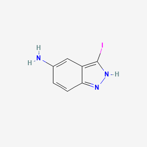 3-Iodo-1H-indazol-5-amine chemical structure (CAS 599183-36-5)