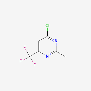 4-Chloro-2-methyl-6-(trifluoromethyl)pyrimidine chemical structure (CAS 5993-98-6)