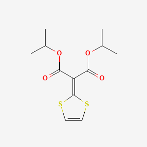 Diisopropyl 2-(1,3-dithiol-2-ylidene)malonate chemical structure (CAS 59937-28-9)
